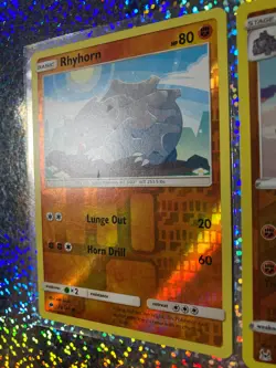 Pokemon TCG Burning Shadows: Holo 67/147 Rhyperior; Reverse Holo 65/147 Rhyhorn - Image 5