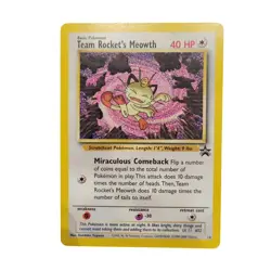 Carta Pokemon - Team Rocket's Meowth 18 Promo Black Star - WOTC - Vintage - ENG - Image 1