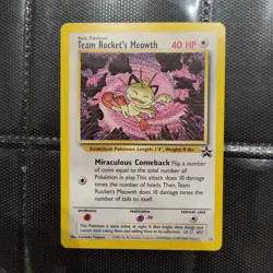 Carta Pokemon - Team Rocket's Meowth 18 Promo Black Star - WOTC - Vintage - ENG - Image 2
