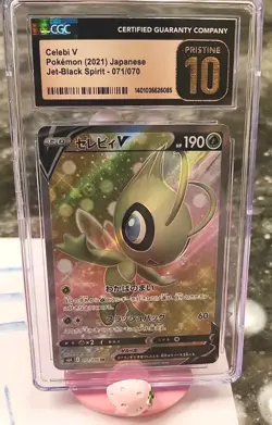 2021 Pokemon Jet-Black Spirit Celebi V 071/070 Japanese Pristine 10 - Image 1