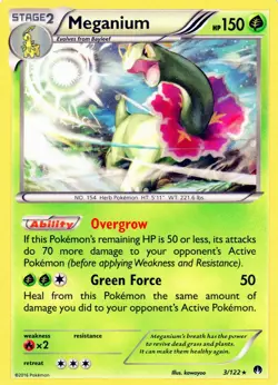 Pokemon TCG "Meganium" #3/122 BREAKpoint Holo Rare! Lightly Played! - Image 1