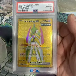 PSA 10 Pokemon TCG Iron Valiant EX Paradox Rift 261/182 Holo Hyper Rare - Image 1