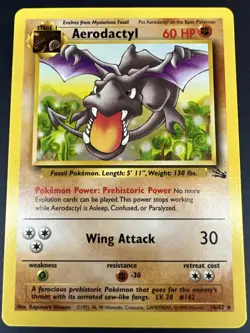 Aerodactyl - Non-Holo Rare Pokemon TCG - 16/62 Fossil Unlimited - LP/NM - Image 1