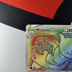Pokemon TCG Mewtwo VStar Pokemon Go 079/078 Rainbow Secret Rare NM/M - Image 2