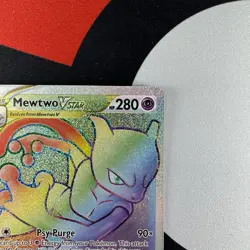 Pokemon TCG Mewtwo VStar Pokemon Go 079/078 Rainbow Secret Rare NM/M - Image 3