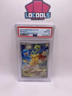 2023 Pokemon SVP EN-SV Black Star Promo Pikachu #027 Paldea Evolved Etb PSA 10 - Image 1
