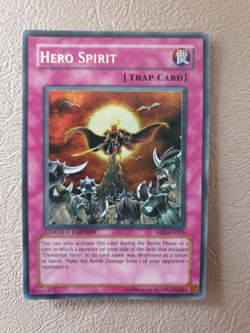 YUGIOH HERO SPIRIT SECRET RARE DPK-ENSE3 LTD ED LP INDENT - Image 1