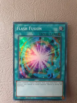 YUGIOH FLASH FUSION SUPER RARE HISU-EN057 1ST ED NM - Image 1