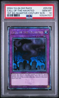 2024 YU-GI-OH! RA03-QUARTER CENTURY BONANZA #EN108 CALL OF THE HAUNTED PSA 10 - Image 1