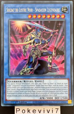 Carte YU-GI-OH! SOLDAT DU LUSTRE NOIR - SPADASSIN LE MP24-FR129 Secret Rare NEUF - Image 1