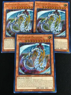 YUGIOH RAINBOW DRAGON SDCB-EN041 1ST X3 ULTRA - Image 1