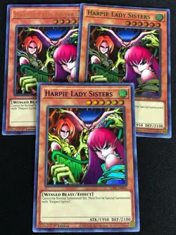 YUGIOH HARPIE LADY SISTERS LDS2-EN065 1ST ULTRA X3 - Image 1