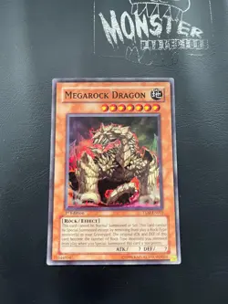 YUGIOH MEGAROCK DRAGON SUPER RARE TLM-EN015 1ST EDITION - Image 1