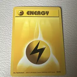 Lightning Energy Base Set 100/102 Common Pokemon Card - Image 1