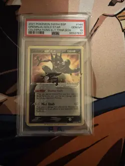 Pokemon Greninja Gold Star SWSH144 Sword & Shield Promo Card Sealed, PSA 10 - Image 3