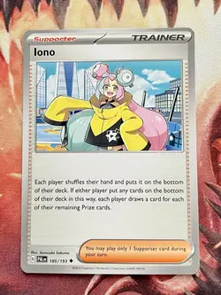 Iono 185/193 Pokemon Paldea Evolved Regular Trainer Card NM FREE SHIPPING - Image 1