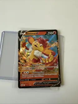 Pokemon TCG Simisear v SWSH Holo Ultra Rare Card 027/172 - Image 1