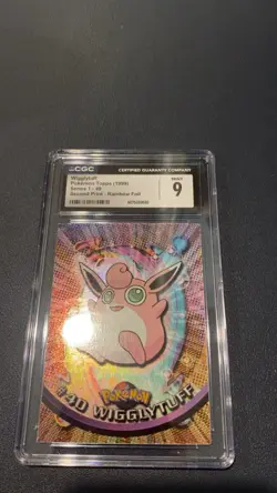 Pokemon #40 Wigglytuff Card Rainbow Foil Holo Topps 2000 - Image 1