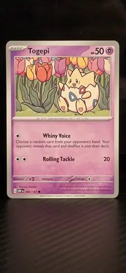Pokemon TCG Togepi Sv03: Obsidian Flames Card 083/197 Regular Common - Image 1