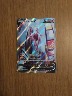 Pokemon Go Mewtwo v Alternate Full Art Holo Rare Card 072/078 Pokemon TCG - Image 1