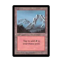 WOTC MtG Beta Mountain - Version B (L) Fair - Image 1
