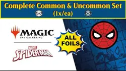 MARVEL SPIDER-MAN - ALL FOIL - Complete Common & Uncommon Set (x1/ea) NM MTG - Image 1