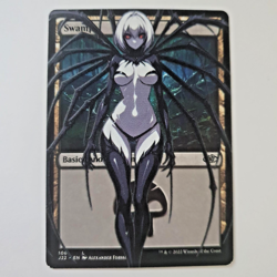 Altered Art MTG Card - Swamp - Aracna Anime Girl Anthropomorphic V2 - Image 1