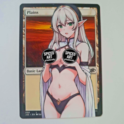 Altered Art MTG Card - Plains - Elven Girl Spiced Art - Image 1