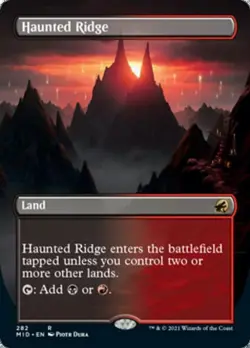 Haunted Ridge (Borderless) - Light Play MTG Innistrad: Midnight Hunt - Image 1