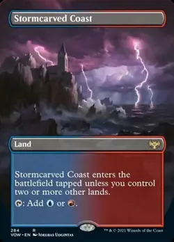 Stormcarved Coast (Borderless) - Light Play MTG Innistrad: Crimson Vow - Image 1