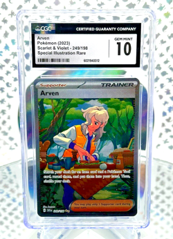 CGC 10 Arven 249 Scarlet & Violet Base Set Secret Illustration Rare Pokemon Card - Image 1