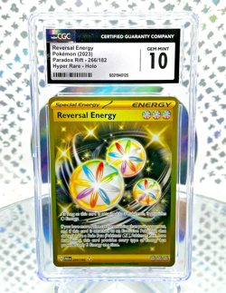 CGC 10 Reversal Energy 266/182 Paradox Rift Gold Hyper Rare Pokemon Card - Image 1