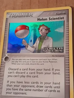 Pokemon Holon Scientist 97/113 ex Delta Species Reverse Holo NM See Pictures - Image 2