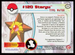 2000 Topps Pokemon TV Animation Series 3 Staryu Blue Logo #120 - Image 2