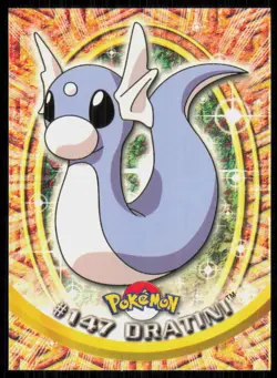2000 Topps Pokemon TV Animation Series 3 Dratini Blue Logo #147 - Image 1