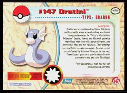 2000 Topps Pokemon TV Animation Series 3 Dratini Blue Logo #147 - Image 2