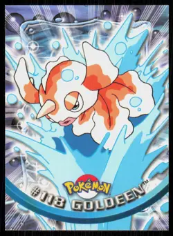 2000 Topps Pokemon TV Animation Series 3 Goldeen Blue Logo #118 - Image 1