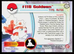 2000 Topps Pokemon TV Animation Series 3 Goldeen Blue Logo #118 - Image 2