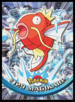 2000 Topps Pokemon TV Animation Series 3 Magikarp Blue Logo #129 - Image 1