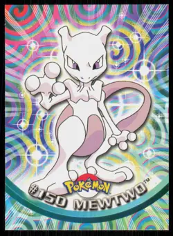 2000 Topps Pokemon TV Animation Series 3 Mewtwo Blue Logo #150 - Image 1