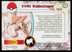 2000 Topps Pokemon TV Animation Series 3 Kabutops Blue Logo #141 - Image 2