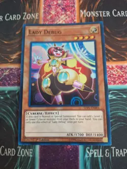 Yugioh Lady Debug SDPL-EN005 Super Rare 1st Edition Near Mint - Image 1