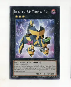 Number 34 Terror-Byte SP13-EN025 Starfoil Rare 1st Edition Yugioh TCG - MP - Image 1