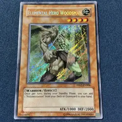 Elemental Hero Woodsman PP02-EN004 Secret Rare Unlimited Edition NM Yugioh - Image 2