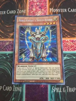 Yugioh Noble Knight's Shield-Bearer BROL-EN017 Secret Rare 1st Edition Near Mint - Image 1