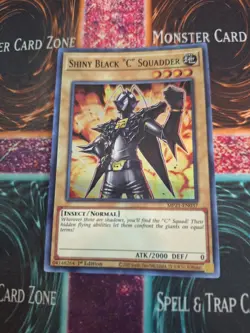 Yugioh Shiny Black "C" Squadder MP21-EN037 Super Rare 1st Edition Near Mint - Image 1