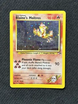 Blaine’s Moltres 1/132 Gym Heroes Holo Rare Pokemon Card - Image 1