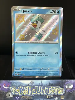 Pokemon Card Quaxly SVP082 Shiny Holo Promo Paldean Fates Near Mint - Image 1