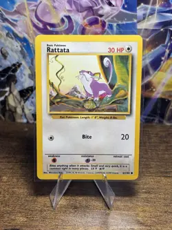 Rattata 61/102 Base Set WOTC Pokemon Card - Vintage - LP - Image 1