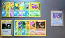 Ditto 18/62 1999 Fossil Set Pokemon Card Lot Of 15 Vintage WOTC Non Holo - Image 1